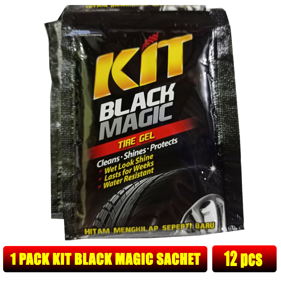 Pack Sachet Kit Black Magic Tire Gel Kit Semir Ban Motor Mobil