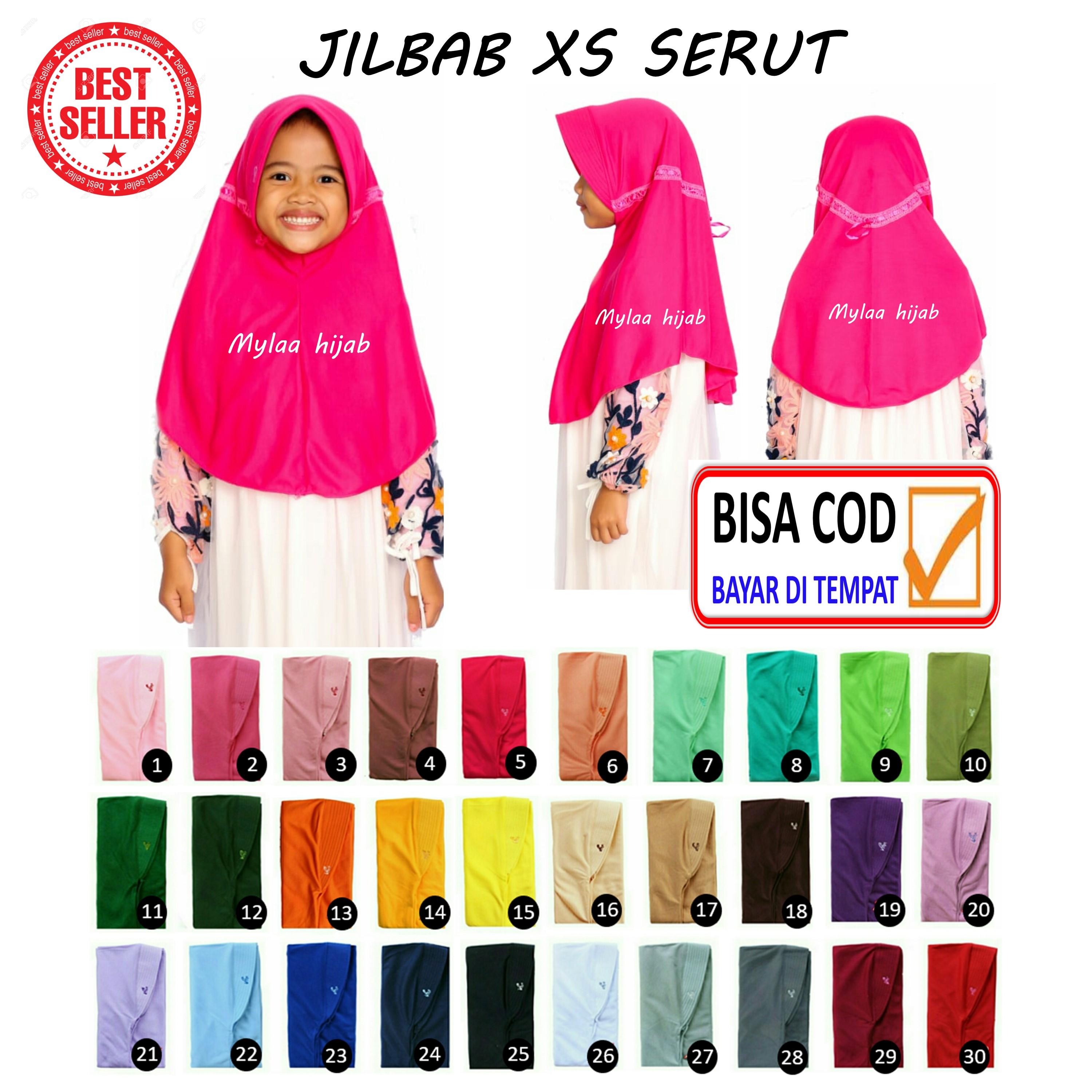 mylaa hijab Size XS Jilbab Instan SERUT Sekolah Anak Bahan Kaos PE