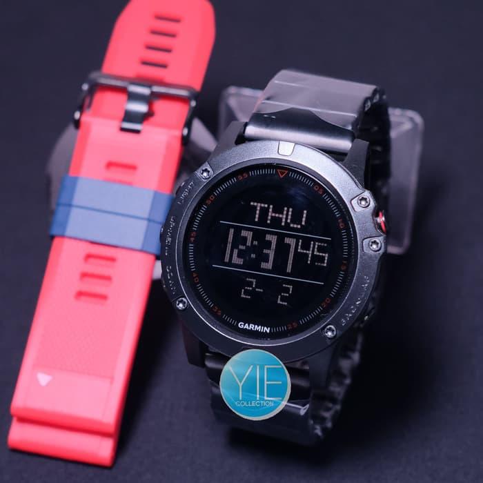 Jam Tangan Pria Garmin Fenix 5x Dual Time Anti Air Paket 2 Tali hJam Tangan Pria Terbaru Laki Laki Murah Anti Air Original Digital Terbaik Sporty Murah Berkualitas Couple Imo