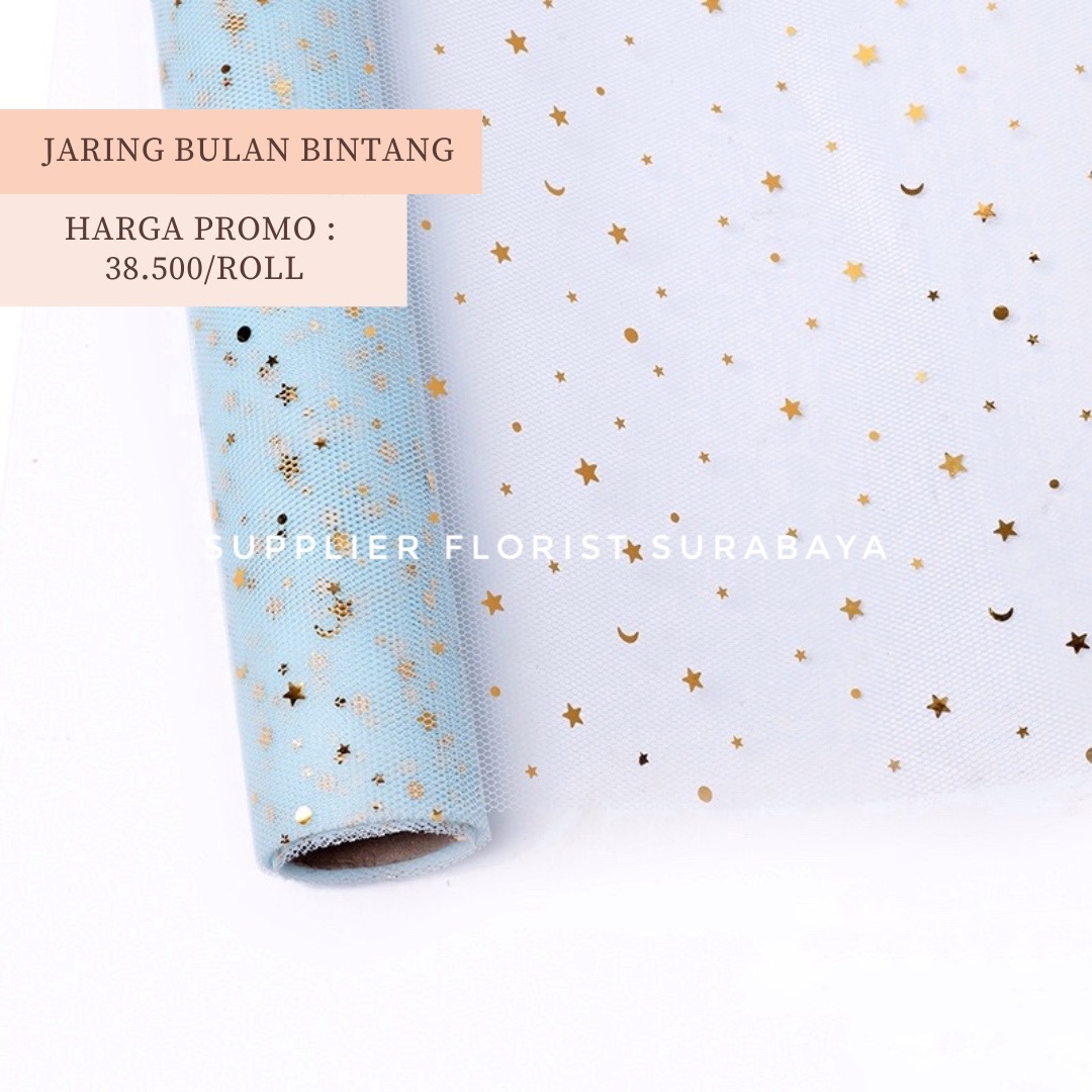 JARING BULAN BINTANG TILE MESH ROLL WRAPPING PAPER KERTAS WRAP ...