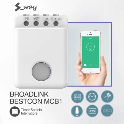 S-way BroadLink Bestcon MCB1 DIY Wifi Switch Wireless Smart Home Automation Relay Module Controller for Google Home