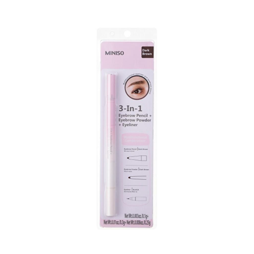 MINISO EYEBROW 3IN1 PENCIL POWDER EYELINER MINISO ORIGINAL Lazada Indonesia