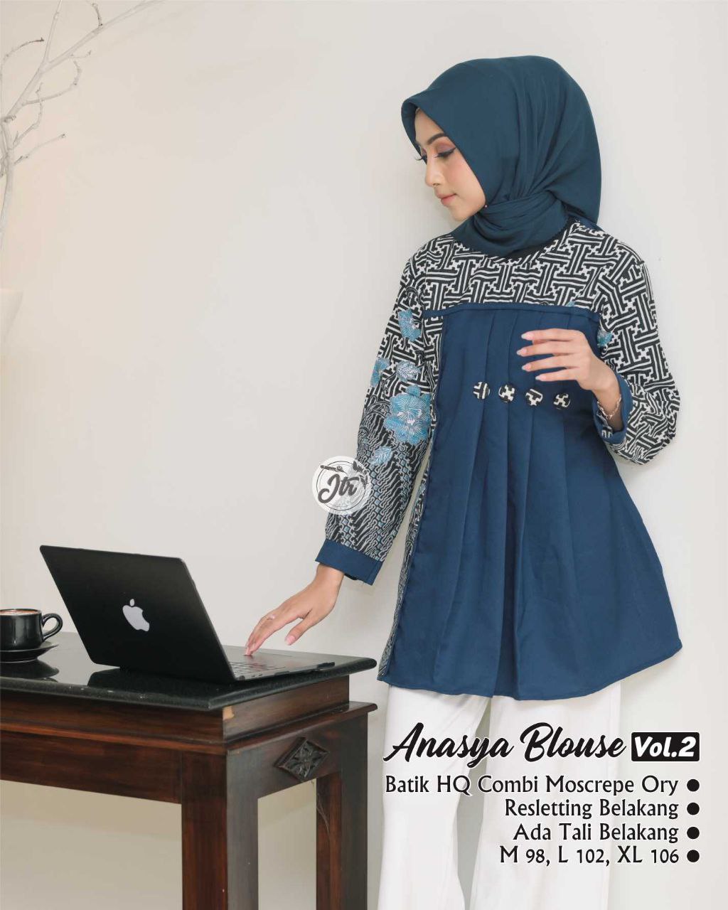 atasan batik wanita blouse manggar terompet