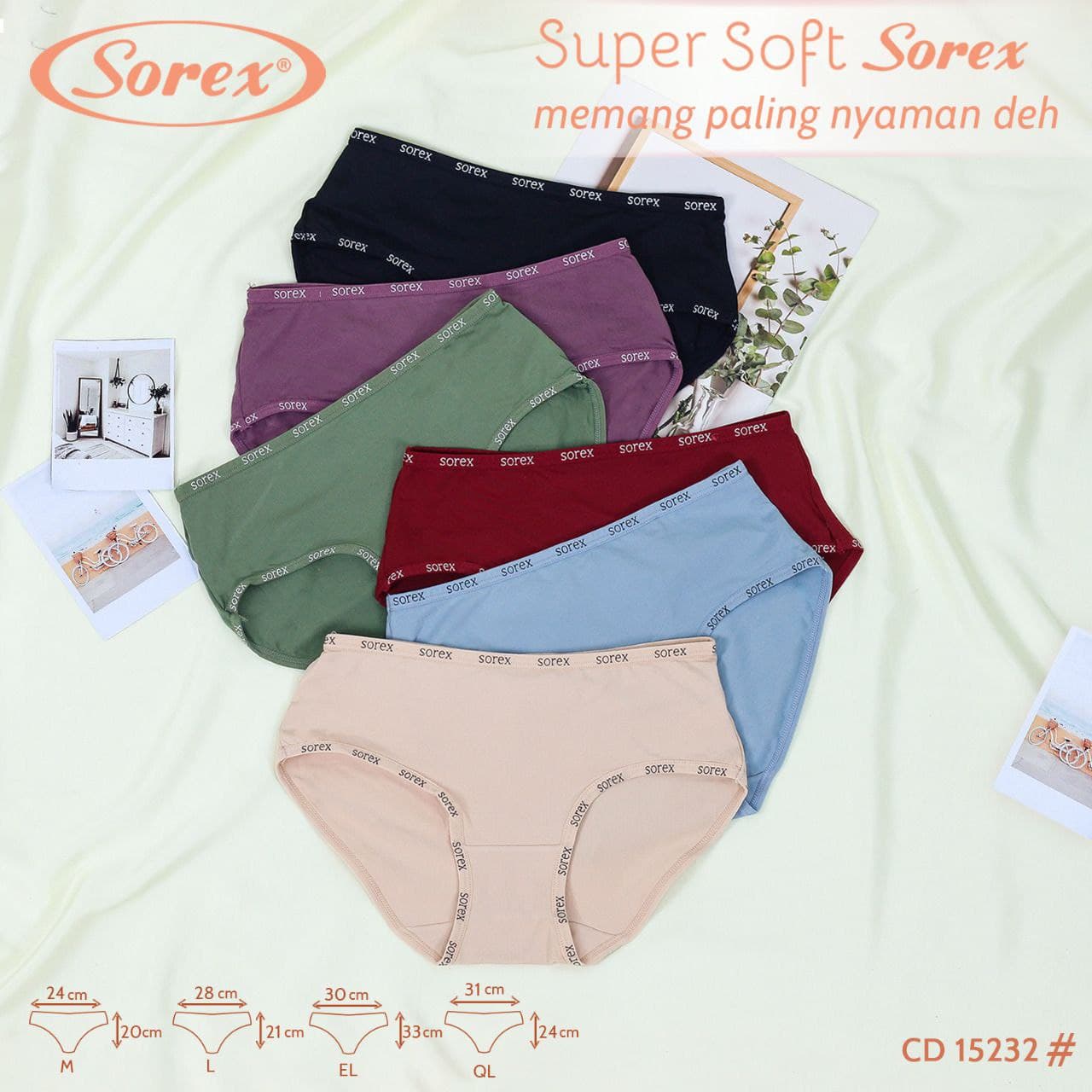 Bra Set Sorex/Bra 17233 + Celana Dalam 15232 | Setelan Pakaian Dalam Sorex  Casual Style Pilih Warna Paket Seserahan - Bwr IX