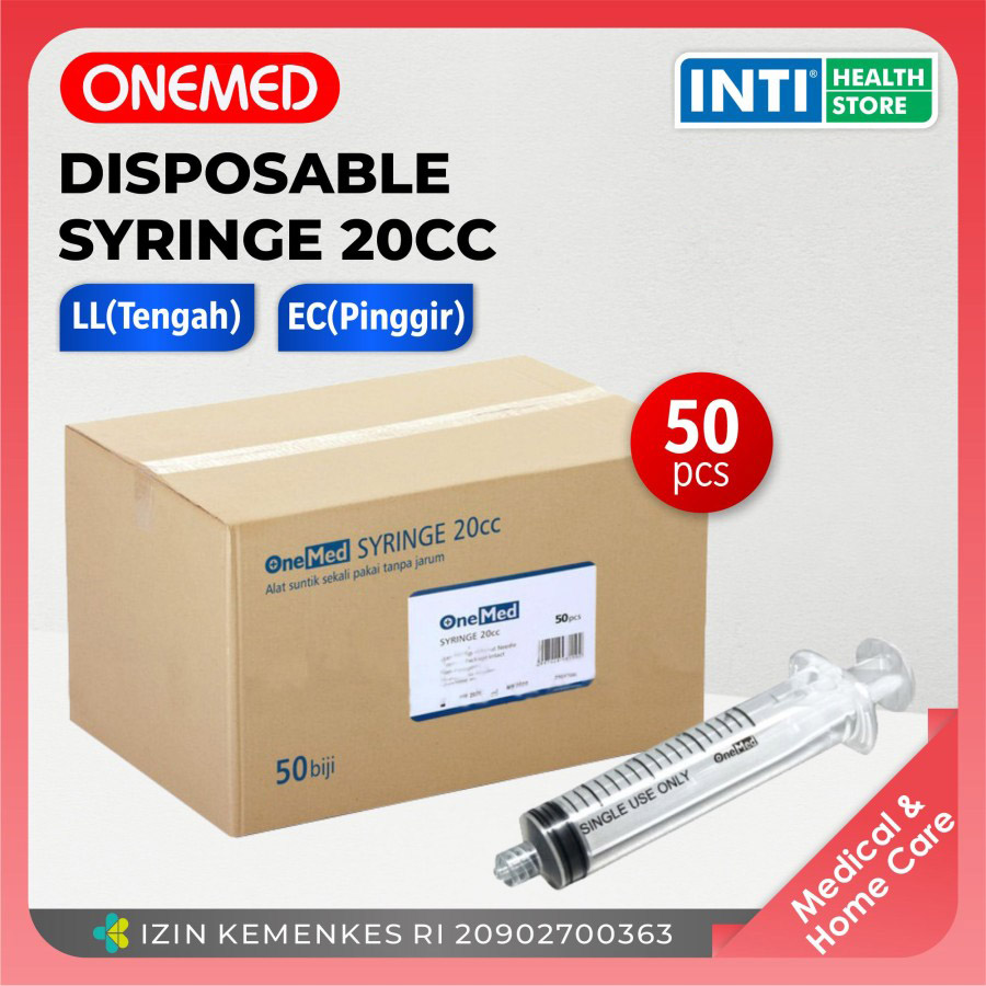 Onemed | Spuit 20 cc | Syringe 20 cc Onemed | Jarum Suntik 20 cc ...