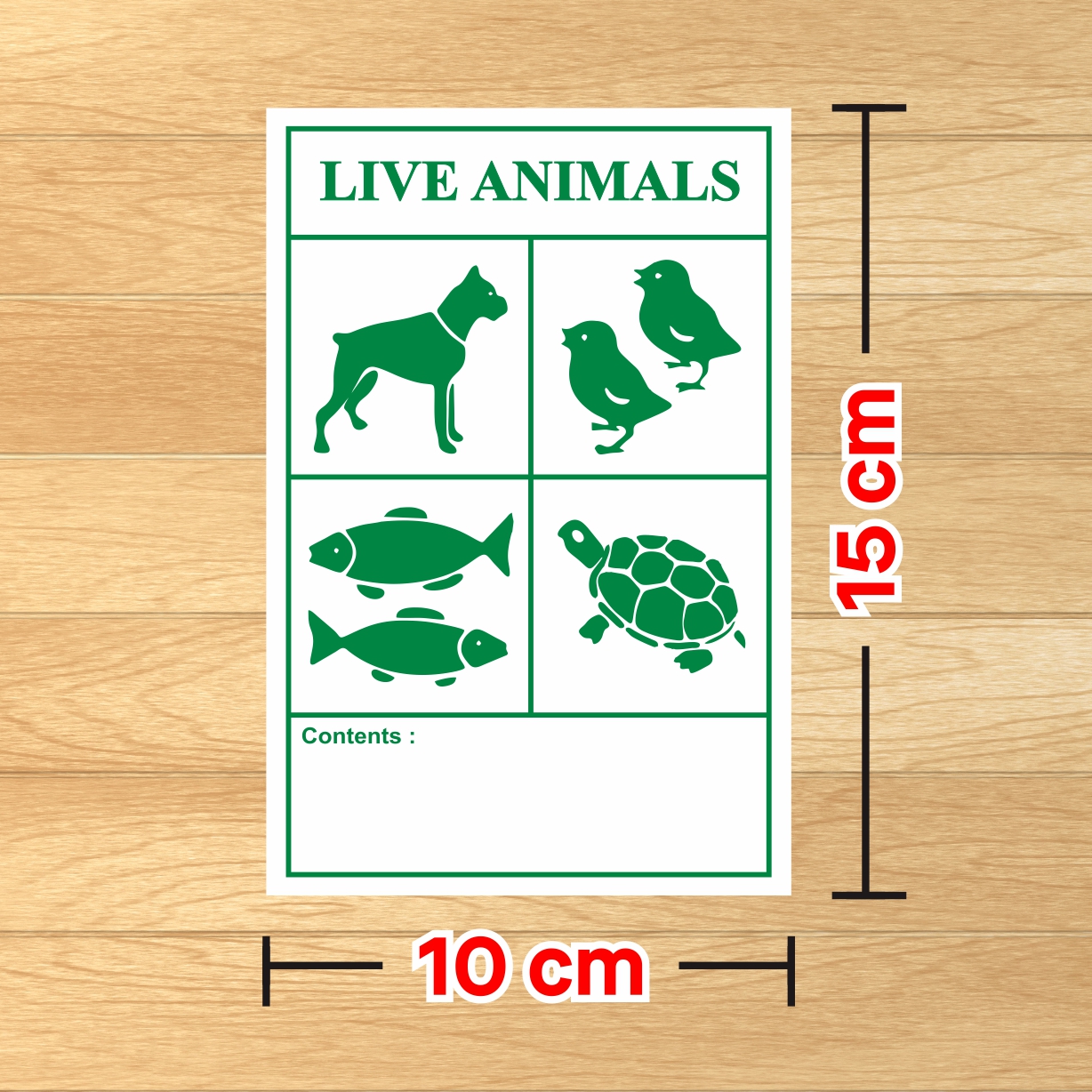 Sticker Label Pengiriman Live Animal Stiker Hewan Binatang 15 x 10 cm