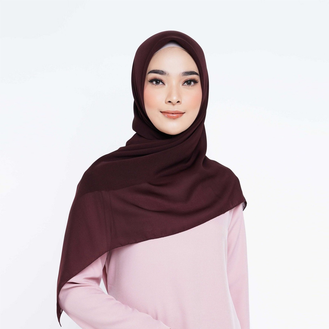 ZM Zaskia Mecca-SANA coffe hijab veil quadrangle | Lazada PH