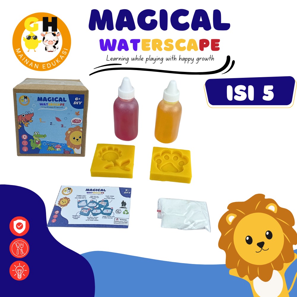 Jual mainan edukasi anak diy magic water spirit cetakan gambar