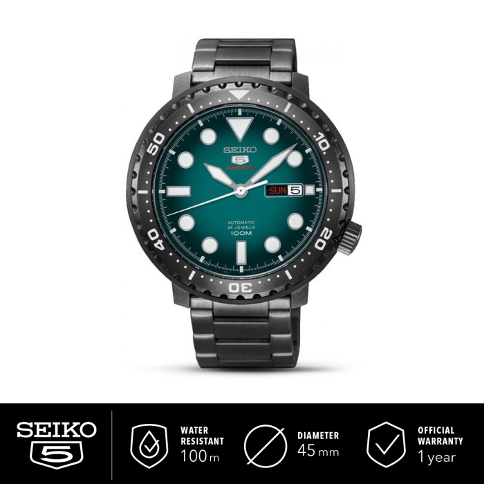 Jam Tangan Pria Seiko 5 Sports Bottle Cap Automatic SRPC65K1 Black Original  | Lazada Indonesia