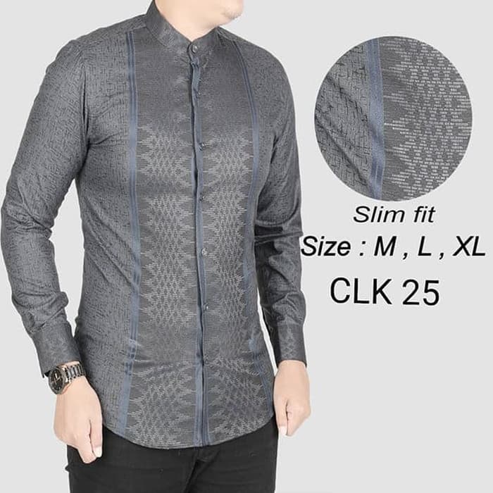 Jual Baju Koko Pria Slim Fit Kemeja Koko Slim Fit Clk23 Jakarta Barat Lina Batik Distro Tokopedia