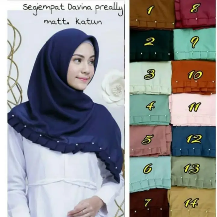 Bisa Cod Hijab Kerudung Segi Empat Rawis Saudi Arabia Bahan Katun Voile Lainnya Hijab Segi