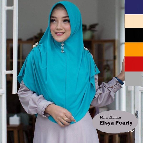 Mesh Jilbab Instan / Hijab Instant Khimar Mini ELSYA PEARLY