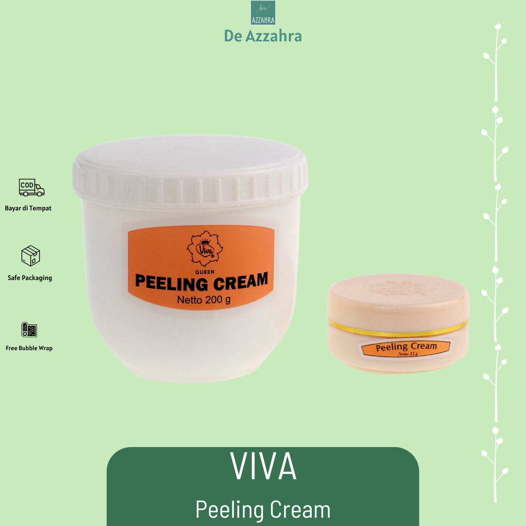 Viva Queen Peeling Cream (22gr & 200gr) Peeling Wajah Exfoliation Viva Peeling Wajah untuk