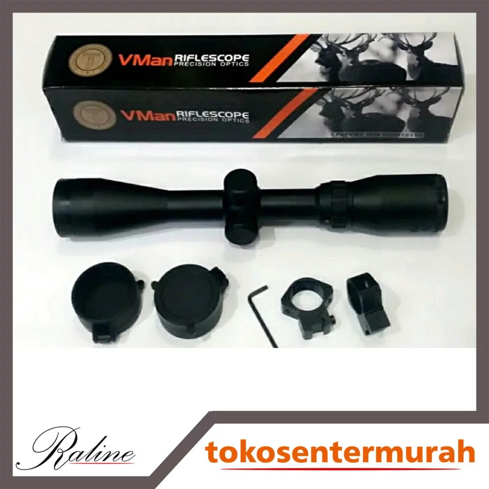 Tele VMan 39x40 Tutup Flip Teleskop Telescope Riflescope Rifle Scope