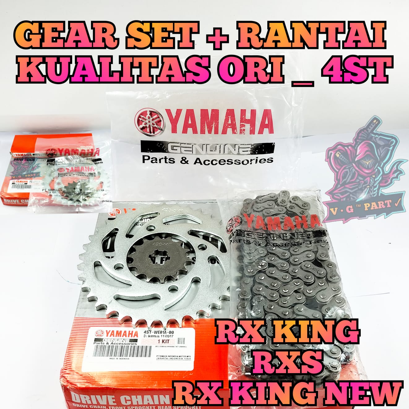 GEAR SET YAMAHA KUALITAS ASLI ORIGINAL YAMAHA presisi kokoh tidak bunyi