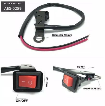Saklar on off universal model bracket besi motor | Lazada Indonesia