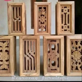 Loster Kayu Jati Fentilasi Udara Furniture Jepara Loster Ukir Jepara Dekorasi Rumah Lazada Indonesia