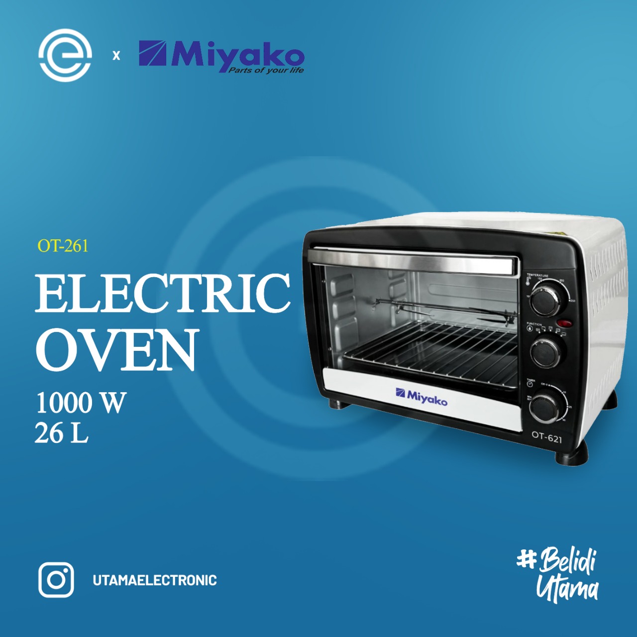 MIYAKO Oven Listrik 26 Liter OT261 Lazada Indonesia
