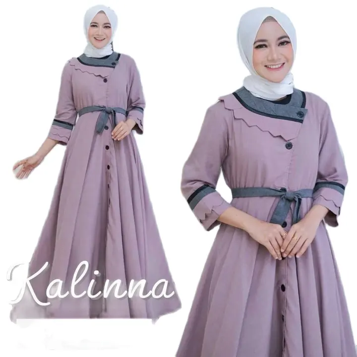 Aniisah Fashion Kalina Maxi Dress Baju Gamis Wanita Terbaru 2021 Gamis Remaja Modern Gamis Wanita Dress Wanita Busana Muslim Wanita Terbaru Fashion Muslim Wanita Gamis Wanita Murah Lazada Indonesia