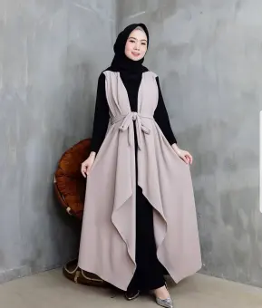 Jill Set 2in1 Baju Stelan Gamis Outher Fashion Muslim Wanita Gamis Set 2 In 1 Outer Set Gamis Outer Blazer Wanita Lazada Indonesia
