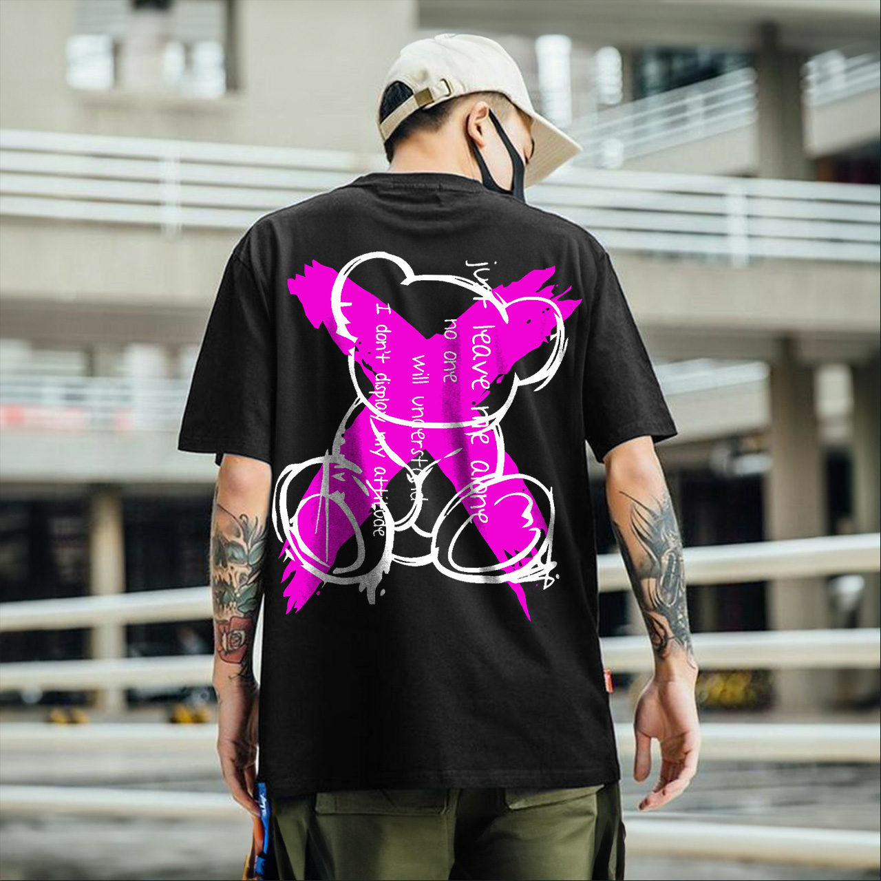 KAOS T-SHIRT KAOS MOTIF PANDA X PINK / KAOS TULISAN PUNGGUNG / KAOS ...