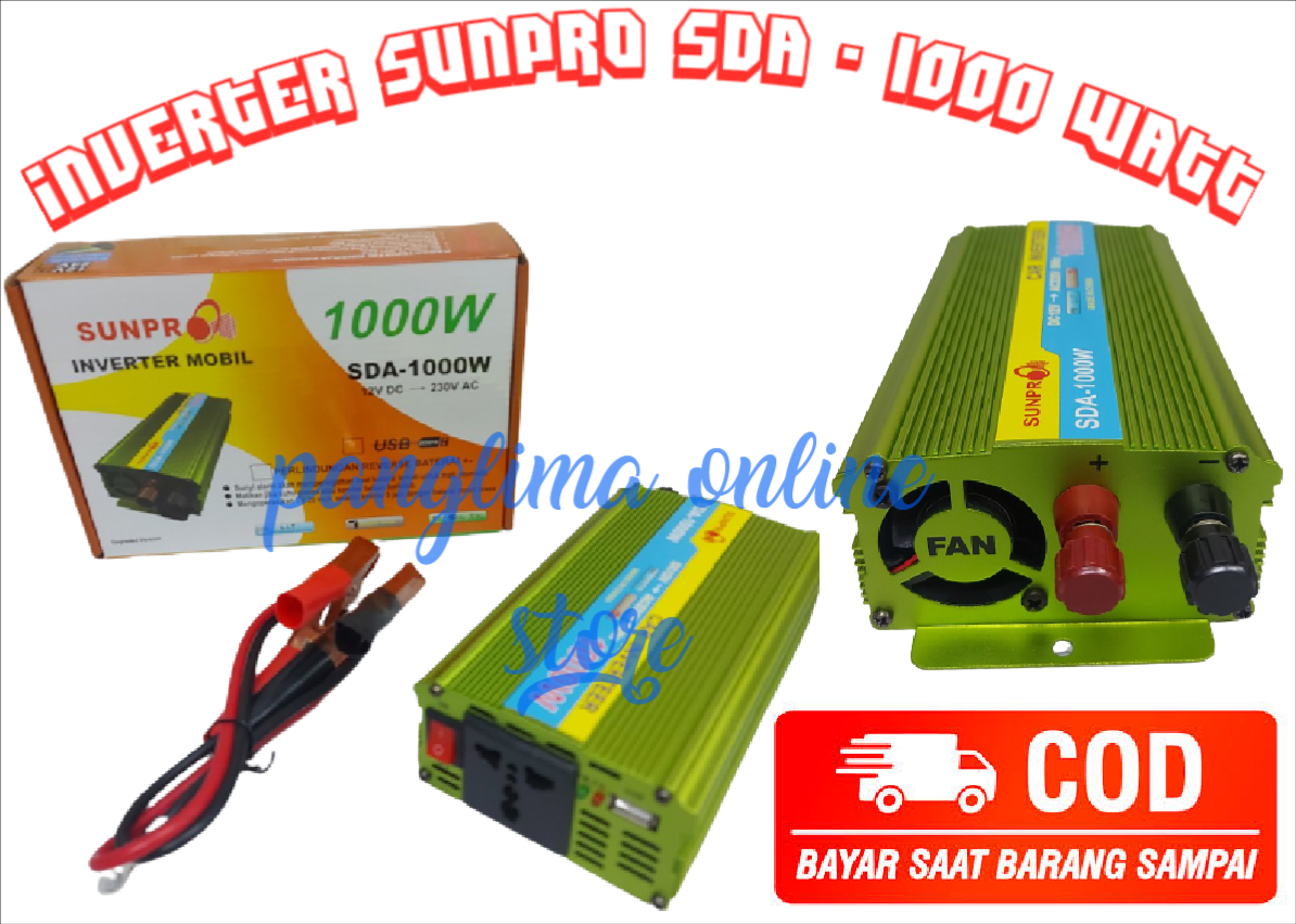 TERMURAH - Power Inverter DC to AC 1000 Watt Merek Sunpro SDA - 1000