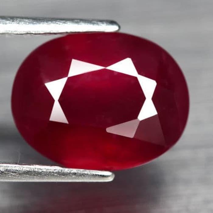 PROMO RB200 Natural Top Blood Red Ruby Oval Cutting 4.13 Ct TERBARU