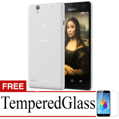 Best Seller Aircase Ultrathin For Sony Xperia c4 + Free Tempered Glass -Grey Clear