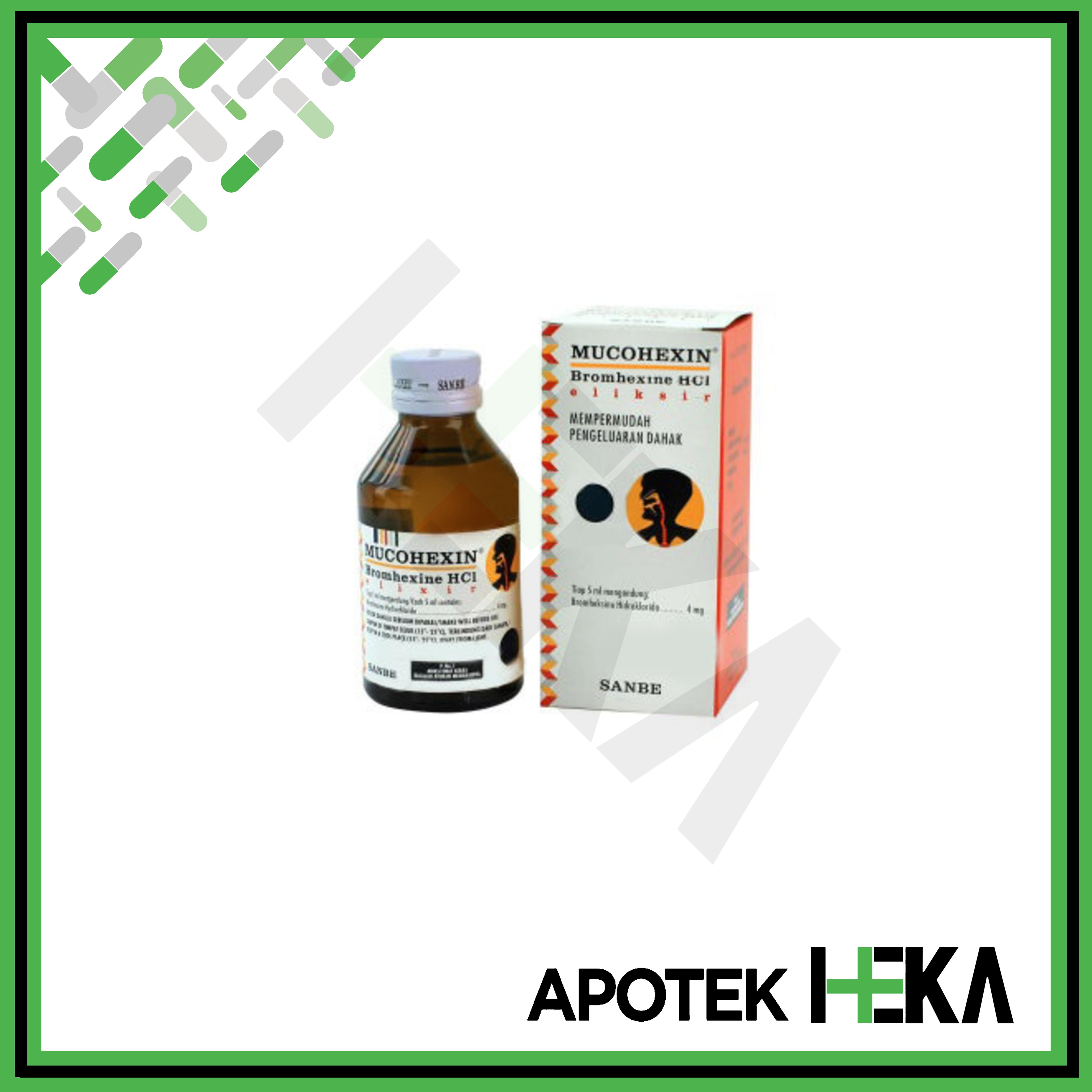 Mucohexin Elixir Syrup 120 ml Sirup Membantu Mengeluarkan Dahak