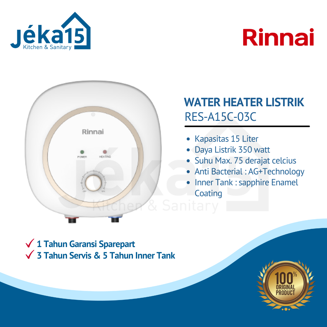 HOT Res Eh015 Rinnai 15 Water Heater Listrik Rinnai 15 Liter Jual