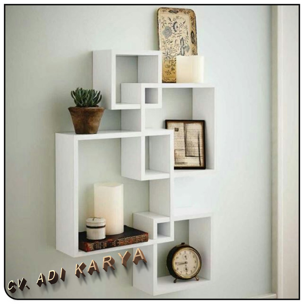 set rak dinding minimalis / rak buku kayu tempel hiasan dinding kamar ruang  tamu furniture rumah tangga