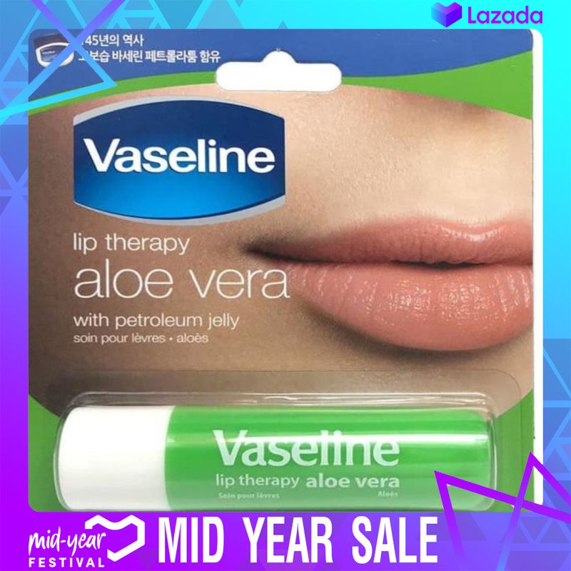 Vaseline Lip Therapy Petroleum Jelly Stick ALOE VERA Lip Balm