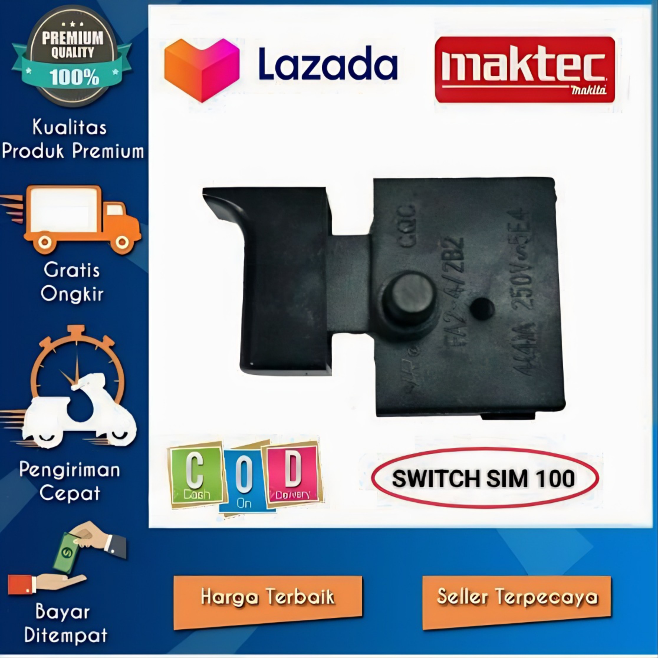 SWITCH SAKLAR MESIN GERINDA MODERN SIM100 SIM100B SAKLAR GERINDA S1M
