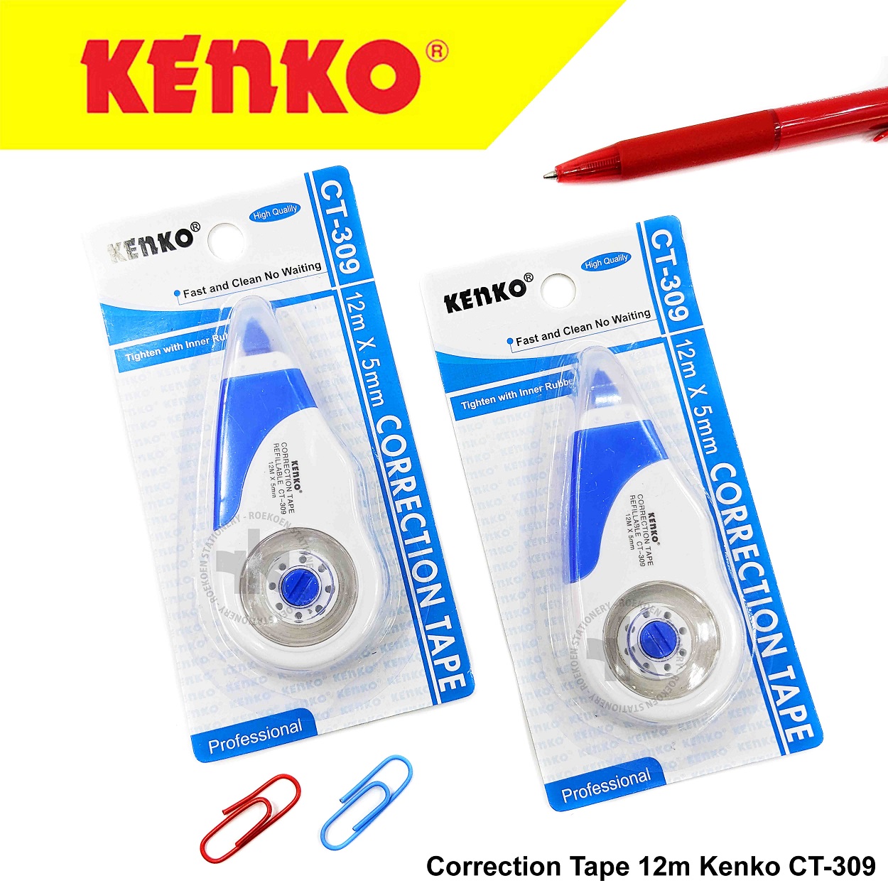 Kenko Correction Tape 12m Polos CT309 Putih Biru Lazada Indonesia