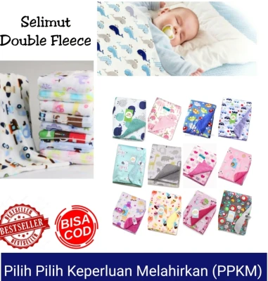 BEST SELLER !! selimut bayi double fleece / selimut bayi tanpa topi / Selimut Bulu