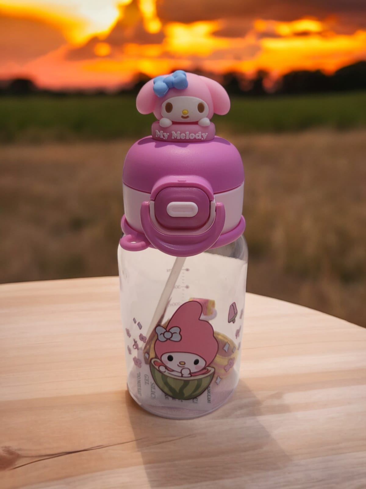 Botol Minum Anak Sanrio Kuromi Melody 600 ml Bottle Sticker Lucu HX ...