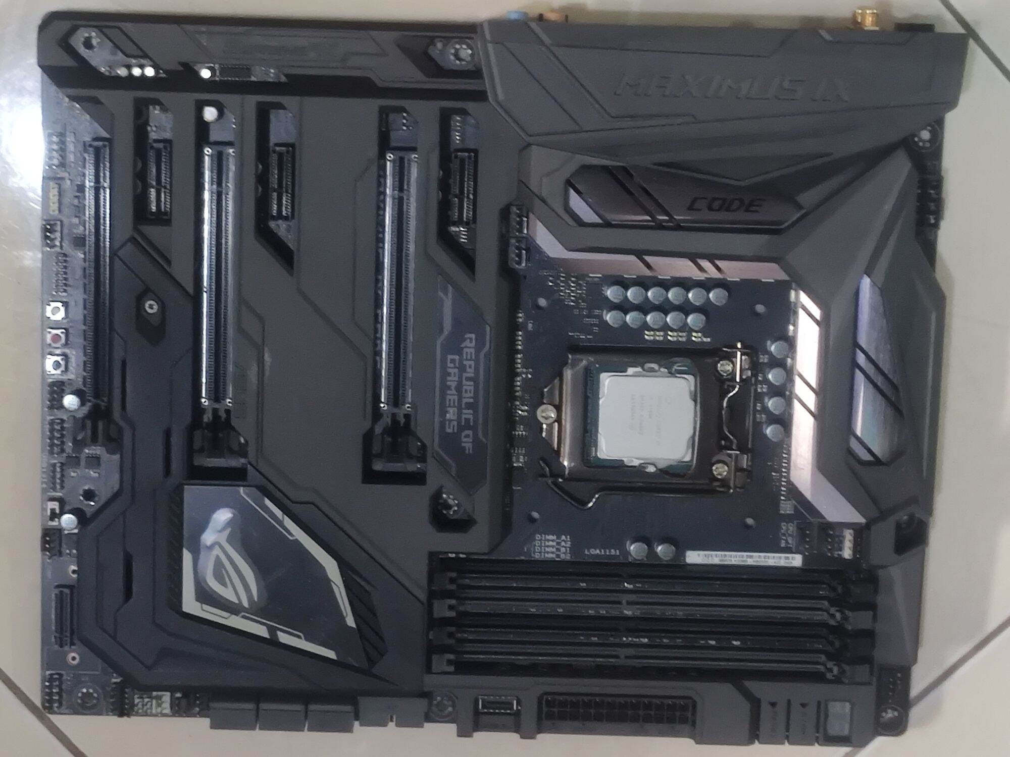 motherboard asus rog maximus ix code z270 cpu intel core i7 7700k