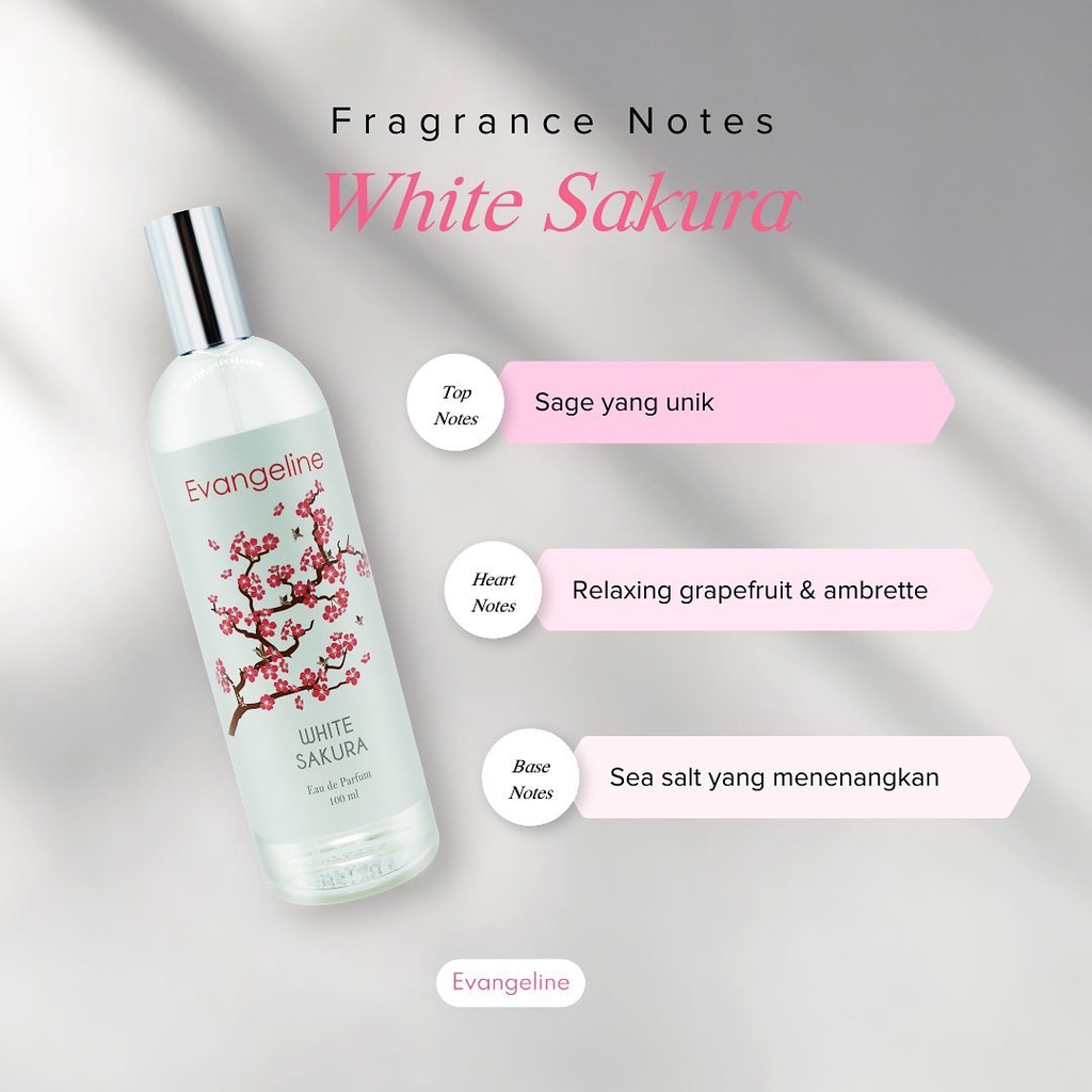 Evangeline Sakura Series Parfum EDP 100ml || Parfum Wanita Evangeline