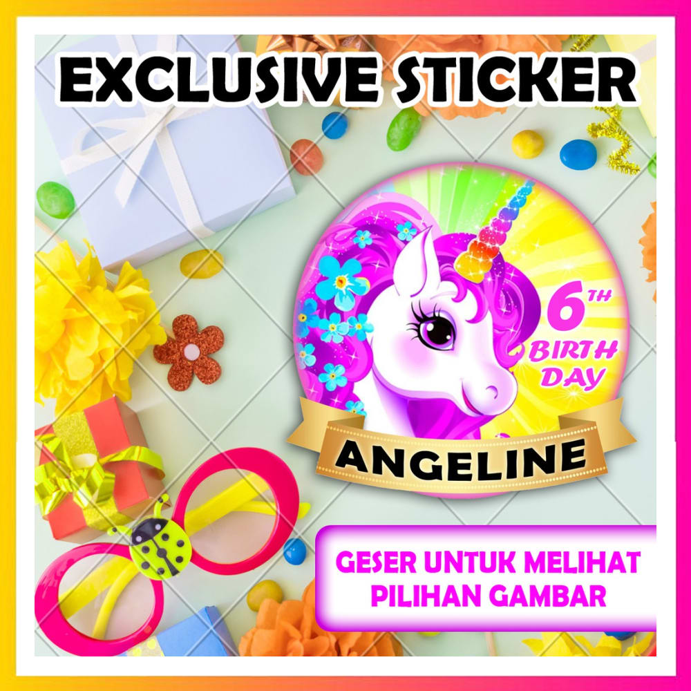 Jual Stiker Ulang Tahun Unicorn Terbaru Lazada Co Id