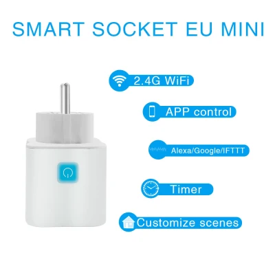 【Lowest Prize】qooiu Eweilian European standard smart socket wifi mobile phone timer switch remote control smart home Alexa