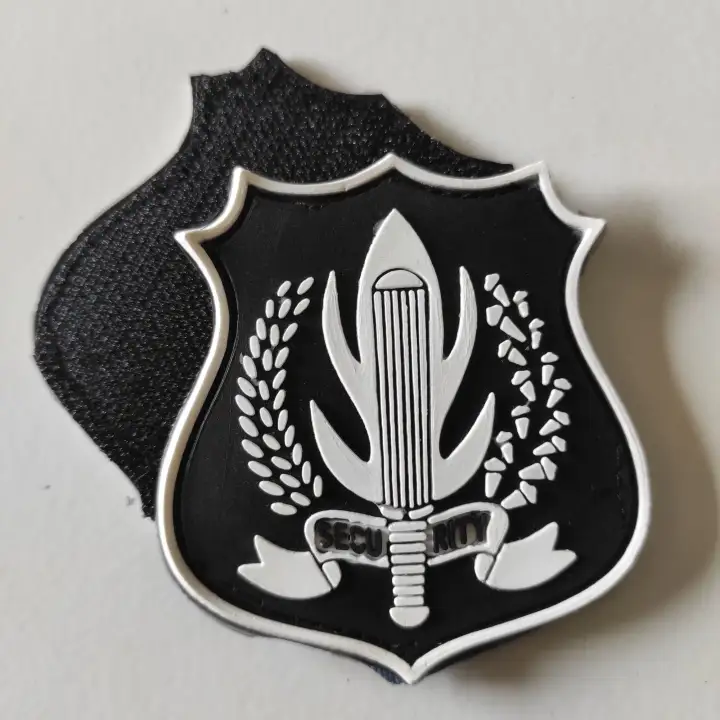 Patch Rubber Logo Lambang Security Satpam Putih Tempelan Emblem Karet Velcro Lazada Indonesia