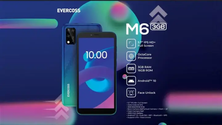 Evercoss M6 5 7 Inchi Ips Hd Full Screen 4g Lte Ram 3gb Rom 16gb Batt 3200 Mah Lazada Indonesia