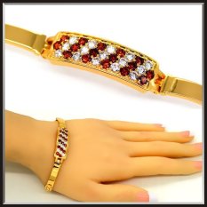 Gelang untuk Wanita 18 K Emas Emas Disepuh Austria Crystal Rhinestone Fashion Perhiasan Bangles Hadiah