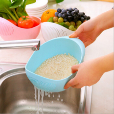 Terang Dapur Kecil Mencuci Beras Tebal, Cuci Beras Saringan Mencuci Beras Pot Plastik Drain Sayuran Keranjang