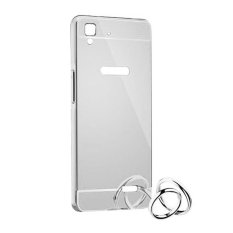 Bumper Mirror Sliding Case Oppo Neo 5 - Silver