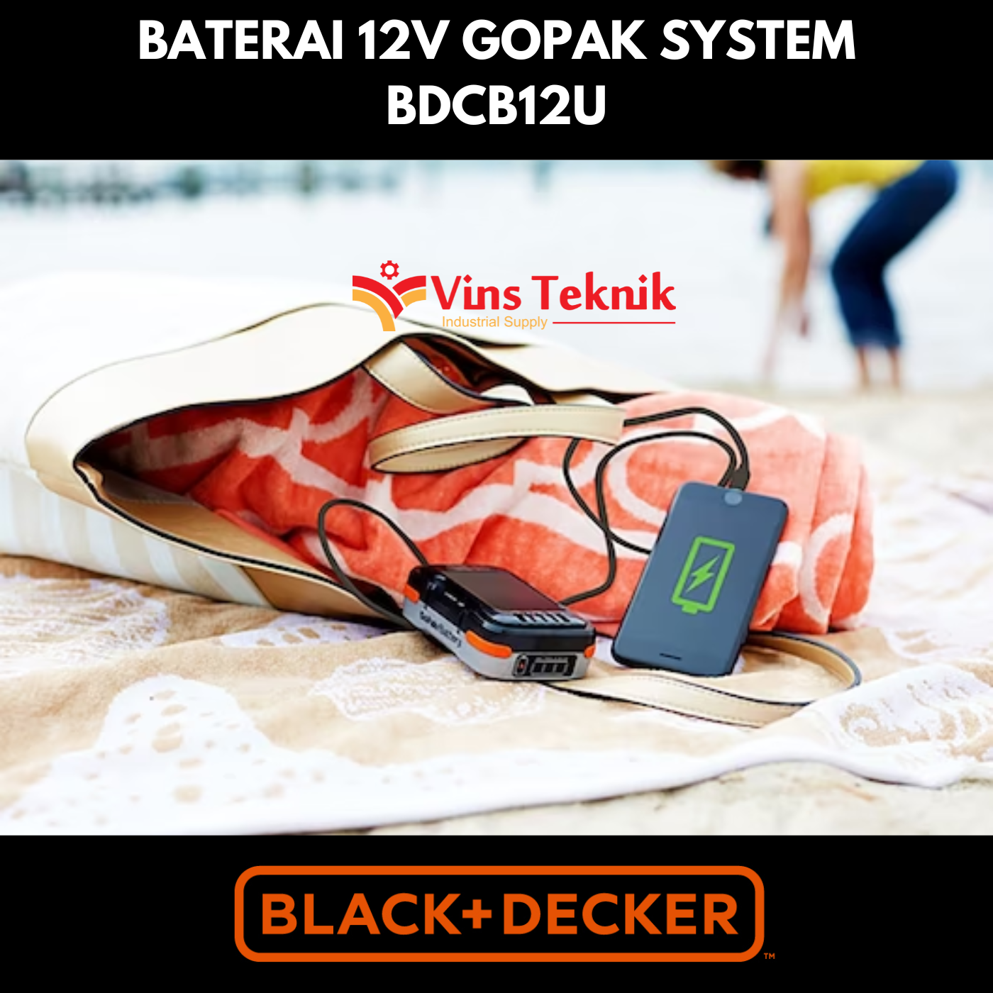 Jual Battery Gopak 12V Portable ( Bdck123S1S-Bnd ) Baterai Gopak