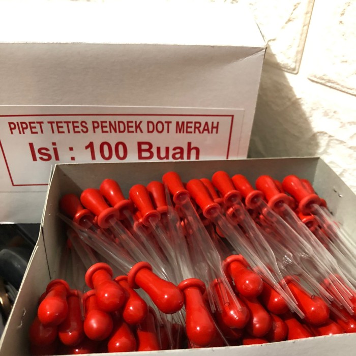 (BISA BAYAR DI TEMPAT) PIPET KACA PENDEK ISI 100 PCS / PIPET TETES