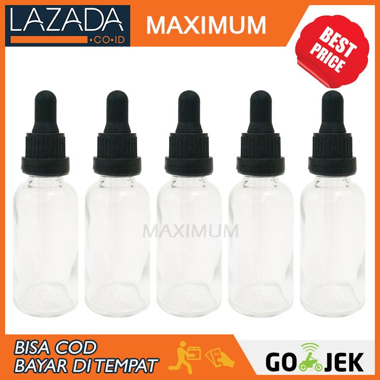 MAX COD - Botol Pipet Kaca Tebal 30mL / Glass Bottle Pipette 30 mL - 5 Pcs
