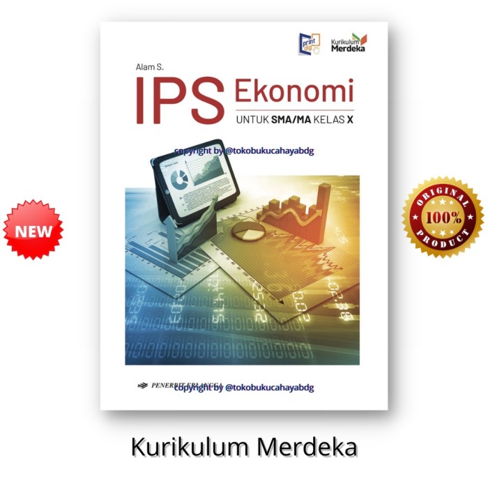 Buku IPS Ekonomi Kelas 10 / X SMA Erlangga Kurikulum Merdeka Original