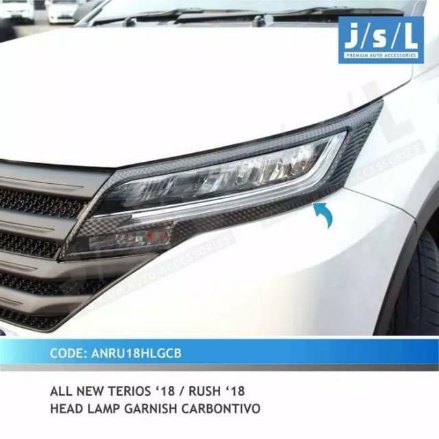 Paket Garnish Lampu depan / belakang Head Lamp / Tail Lamp carbon All new rush / Terios